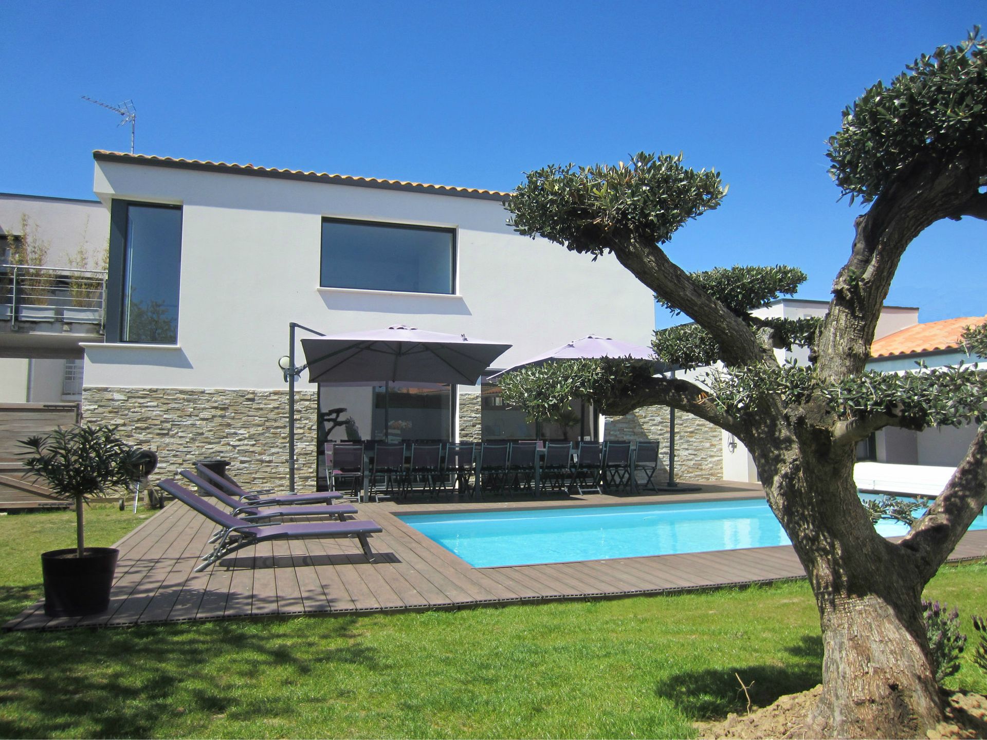 Villa de la Meilleraie, jardin et piscine